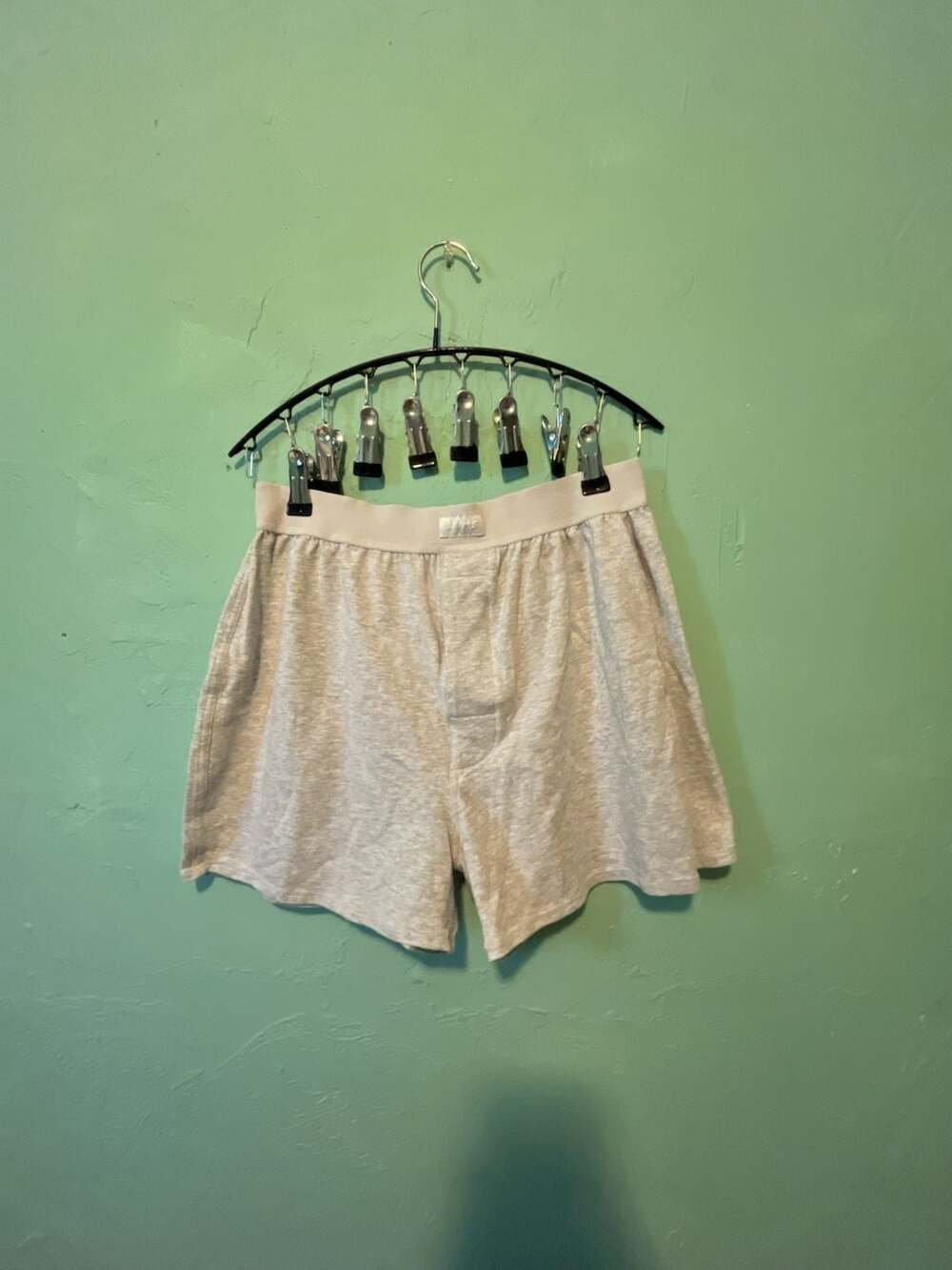 SKIMS Boyfriend Boxer Shorts Light Heather Grey Size S
